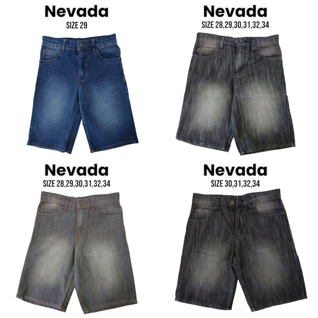 CELANA PENDEK PRIA JEANS NEVADA KANCING
