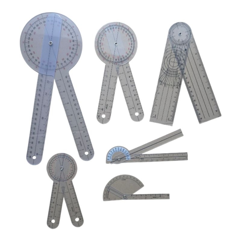 Goniometer 6 Pcs Alat Ukur Sudut Sendi untuk Fisioterapi dan Rehabilitasi