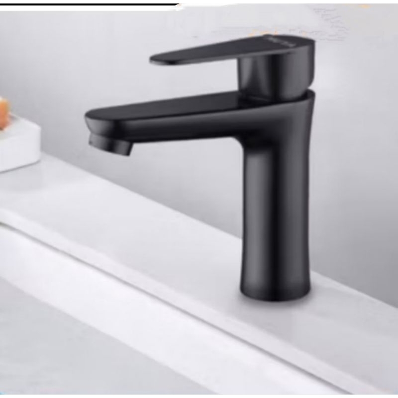 Kran wastafel stainless stell hitam / kran wastafel cuci tangan stainless hitam