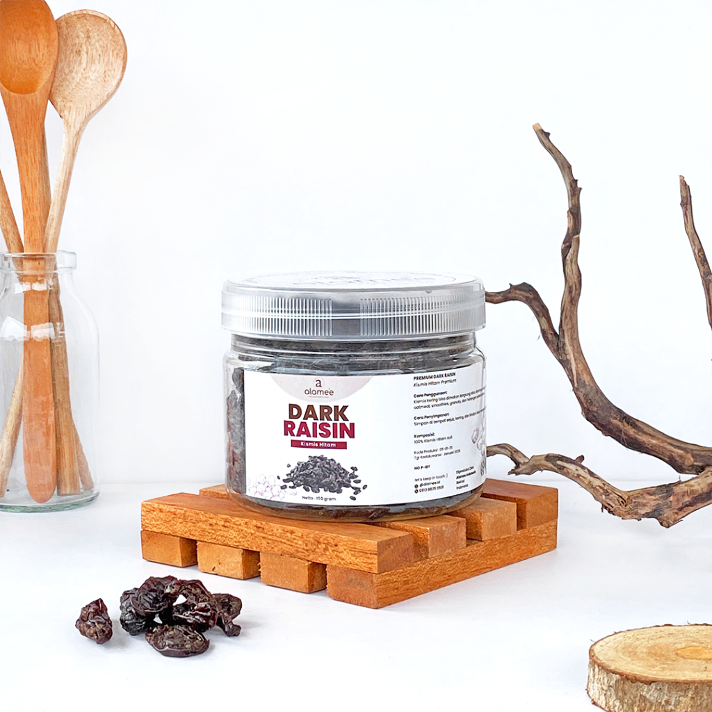 

ALAMEE Kismis Hitam Dark Raisin Black Cemilan Buah Drief Fruit Manis 150gr