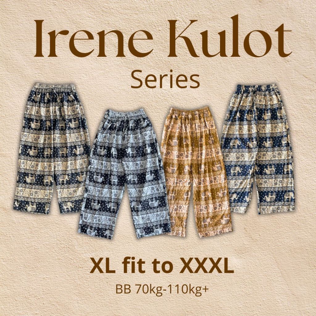 Goddess Bali Irene Kulot Kolor Celana Panjang Jumbo Rayon | Celana Jumbo Wanita | Kulot Wanita Motif