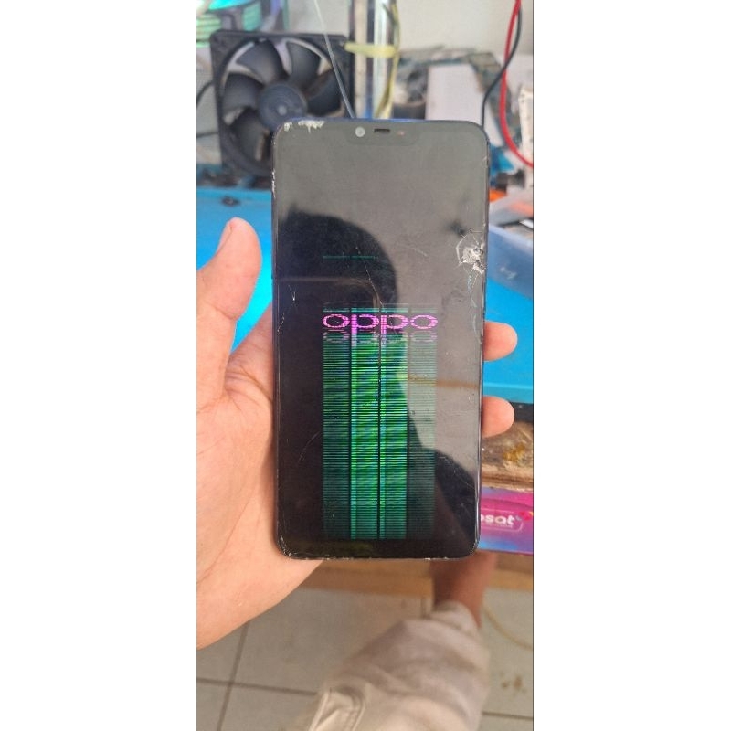 unit oppo a3s 1803 mesin hidup normal lcd pecah