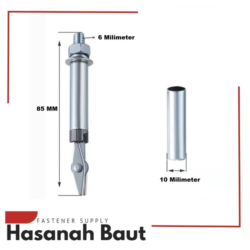 Dynabolt Hebel 10x85MM Galvanis