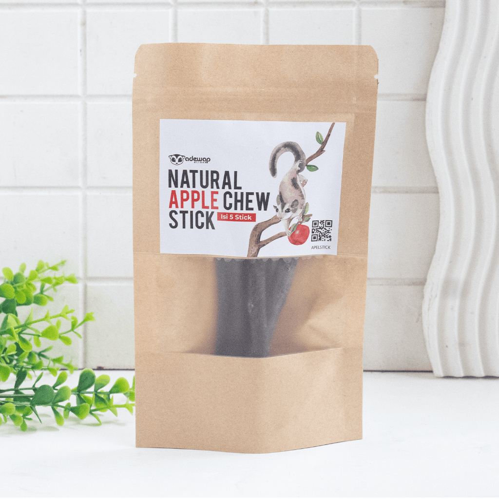 ADEWAP GLIDER Natural Apple Orchard Chew Stick Kayu Apel Gigitan Perawatan Gigi Sugar Glider