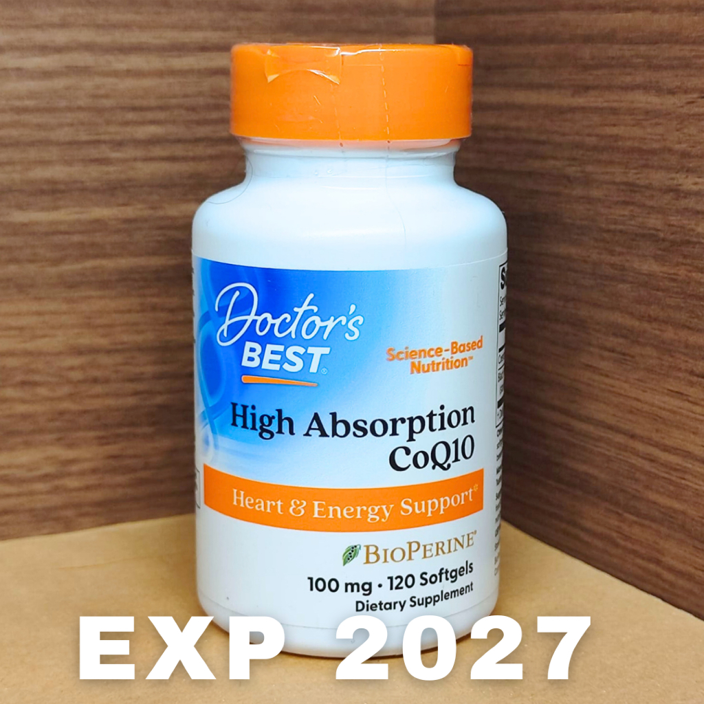 Doctor Best CoQ10 coq10 Coq10 with BioPerine 100 mg, 120 softgels