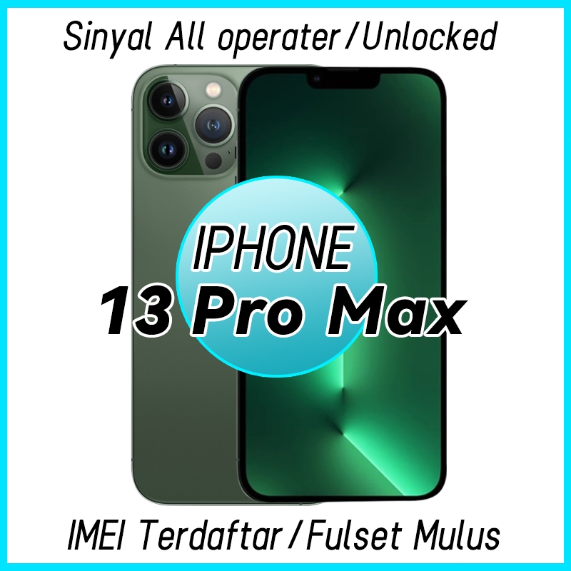 iphone 13 Pro Max 128G 256G Second 6.7" fulset 3utools green Original Mulus Semua kartu ip 13promax