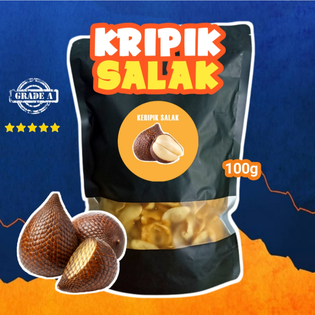 

KERIPIK BUAH SALAK 100 GRAM GRADE A SNACK KUALITAS PREMIUM CEMILAN BUAH MANGGA NANAS NANGKA SALAK