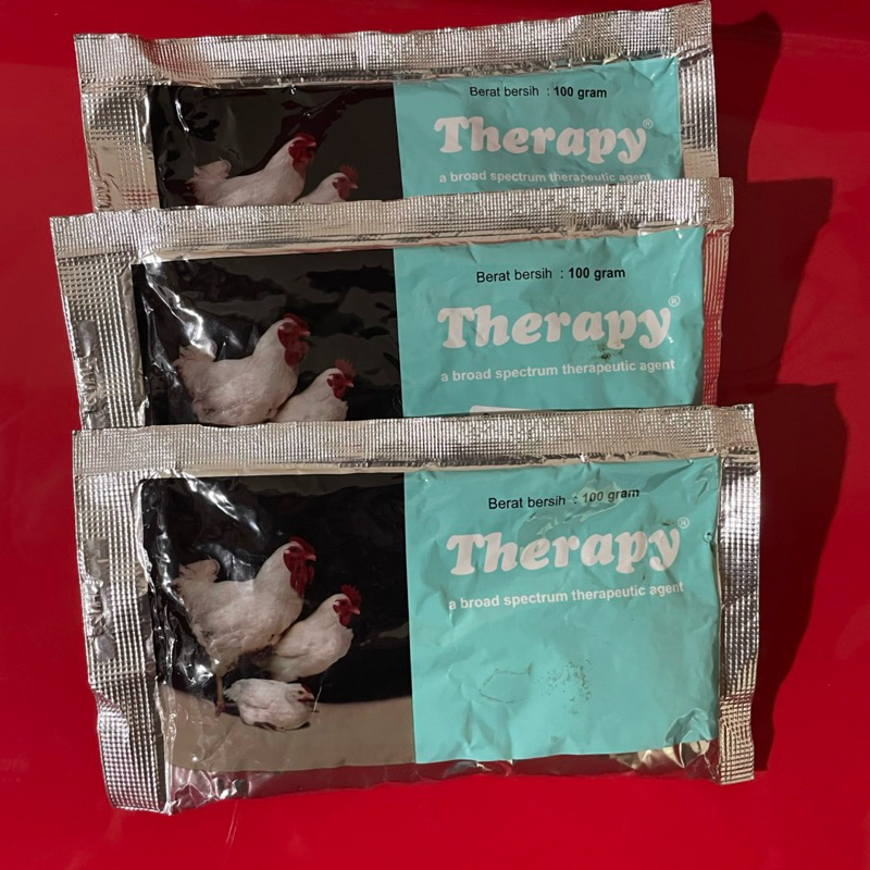 THERAPY 100 GRAM, OBAT/ANTIBIOTIK UNGGAS/AYAM/BURUNG