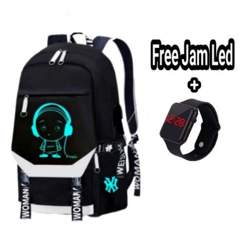 Tas Sekolah Anak Cowok  Sd Smp Backpack Ransel Wokmen Pria Karakter Motif Laki Terbaru Anime