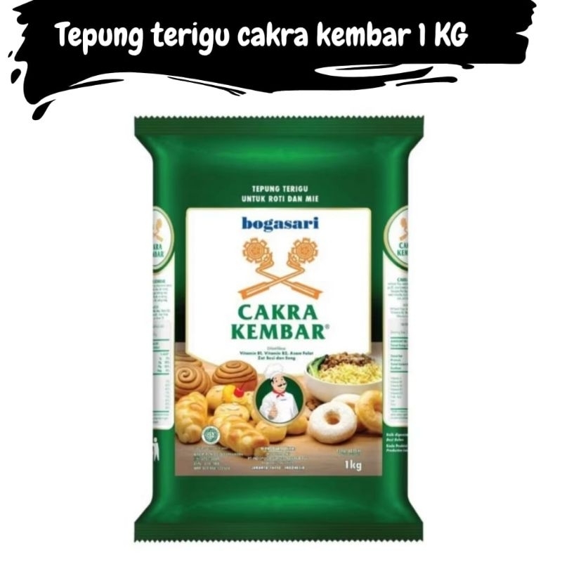 

Tepung Terigu Cakra Kembar Kemasan 1 KG/1000 GRAM By Bogasari TStore