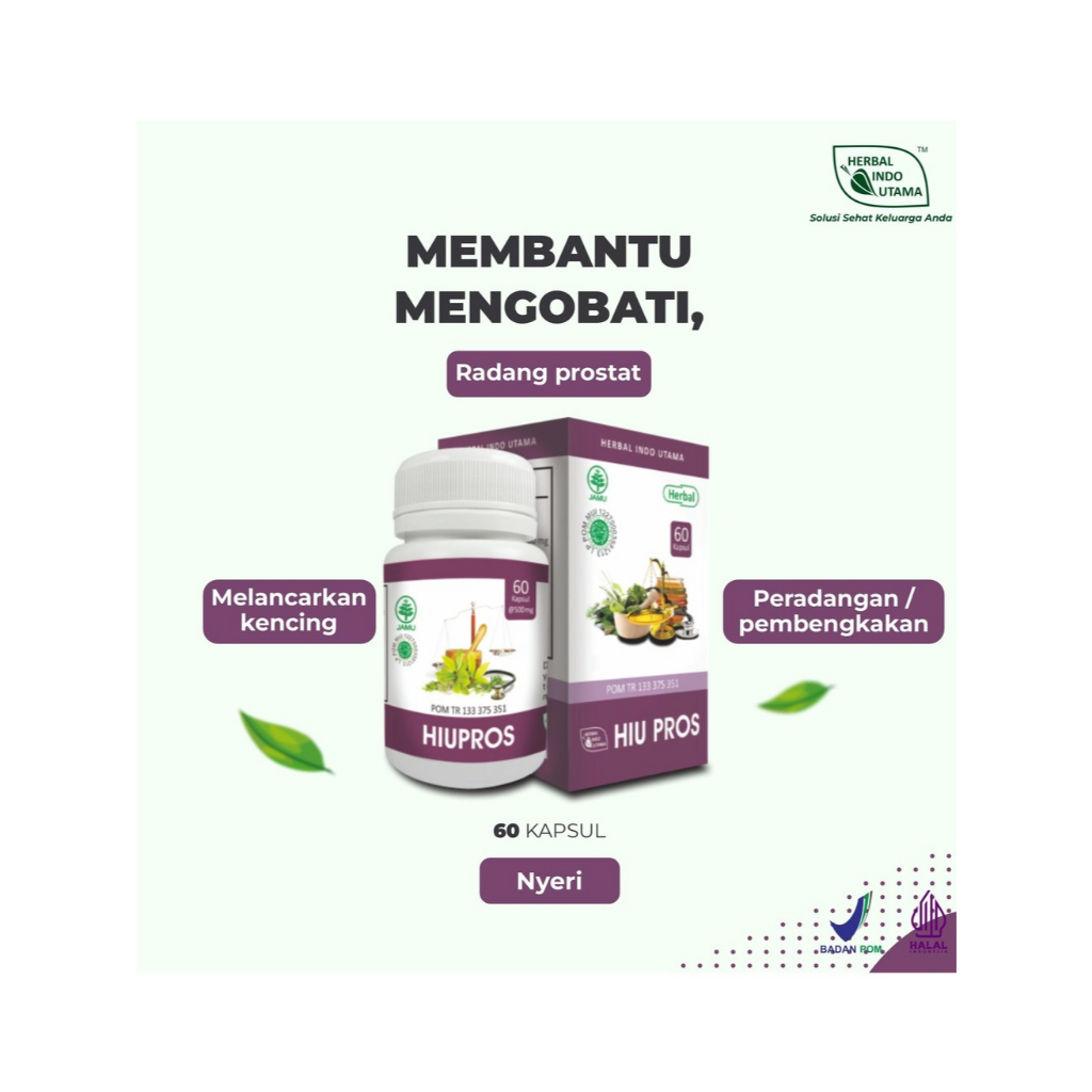 HIU PROS Herbal Radang Kelenjar Prostat Herbal BPOM | Obat Prostat ORIGINAL