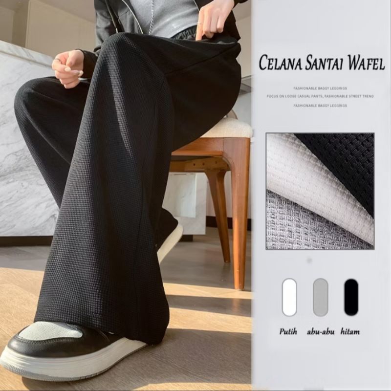 Celana panjang pria Loose Pants celana kulot pria oversize korean style