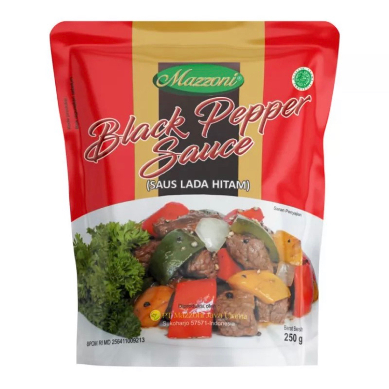 

Mazzoni Saus Lada Hitam 250 gram