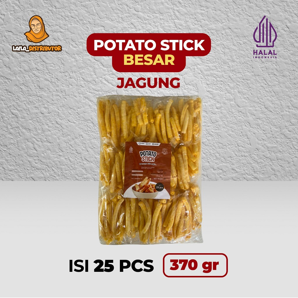 

Patato Stick Besar Jagung / Isi 25 PCS 370 Gram