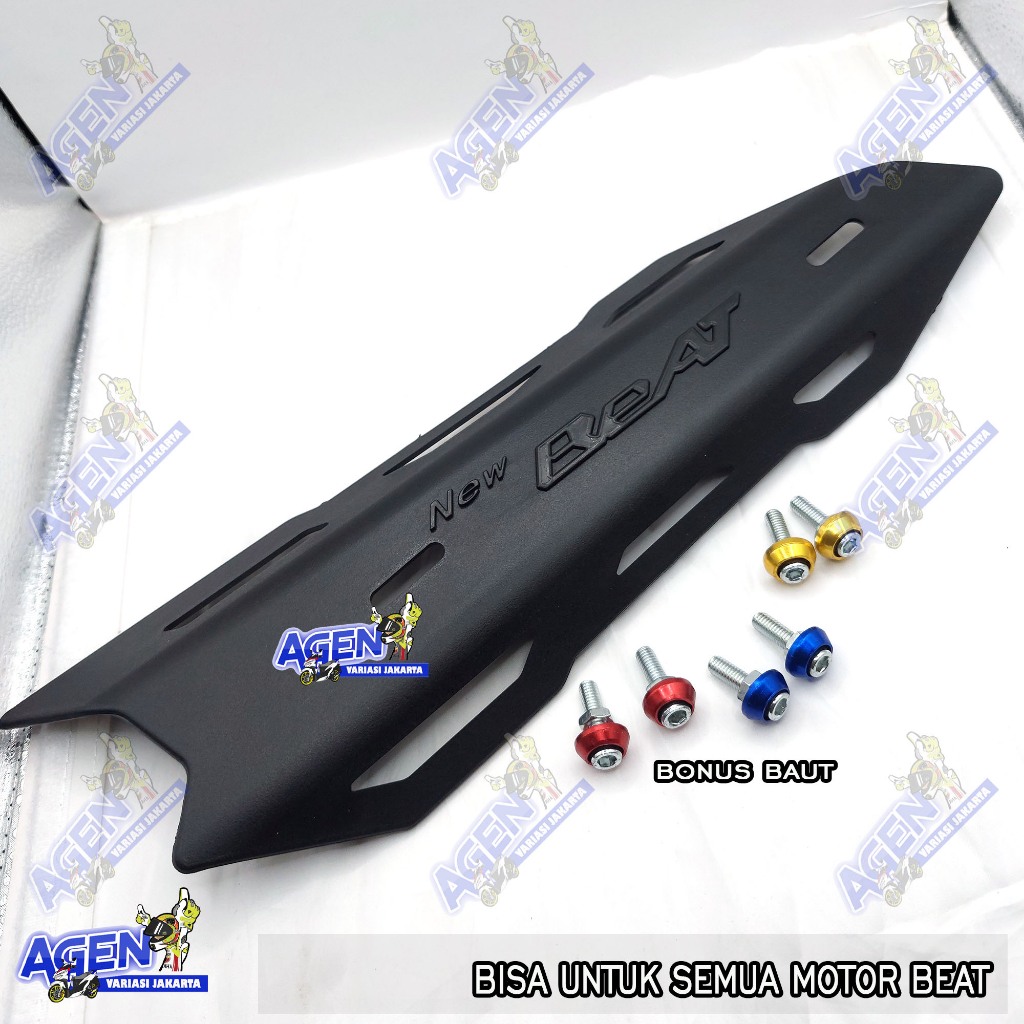 COVER TUTUP BEAT / PENUTUP /PELINDUNG TAMENG KNALPOT BEAT FI ESP KARBU STREET DELUXE DLL FREE BAUT