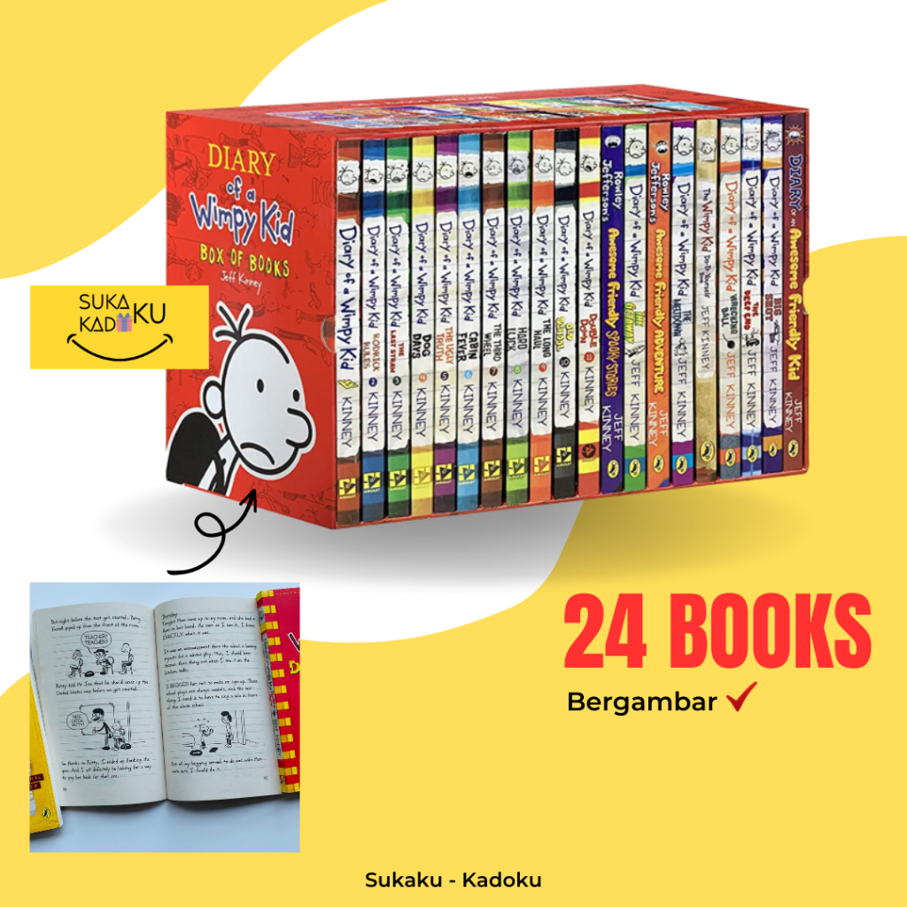 DIARY OF A WIMPY KID box Set Book Buku Cerita Anak Import Bergambar