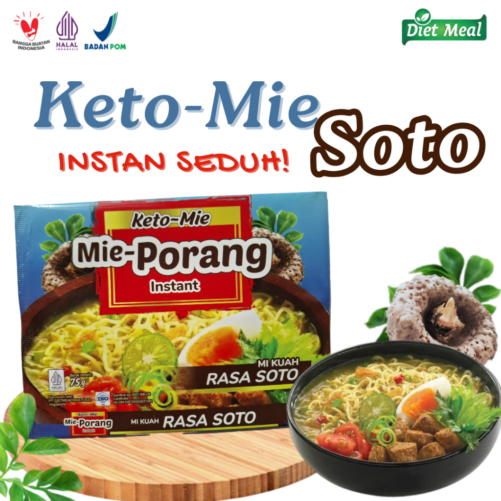 

MIE PORANG shirataki KETO-mie rasa Soto ( BIRU ) NON MSG