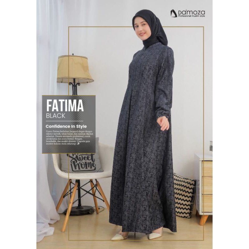 Damoza Fatima Black/ Gamis Damoza Terbaru 2025