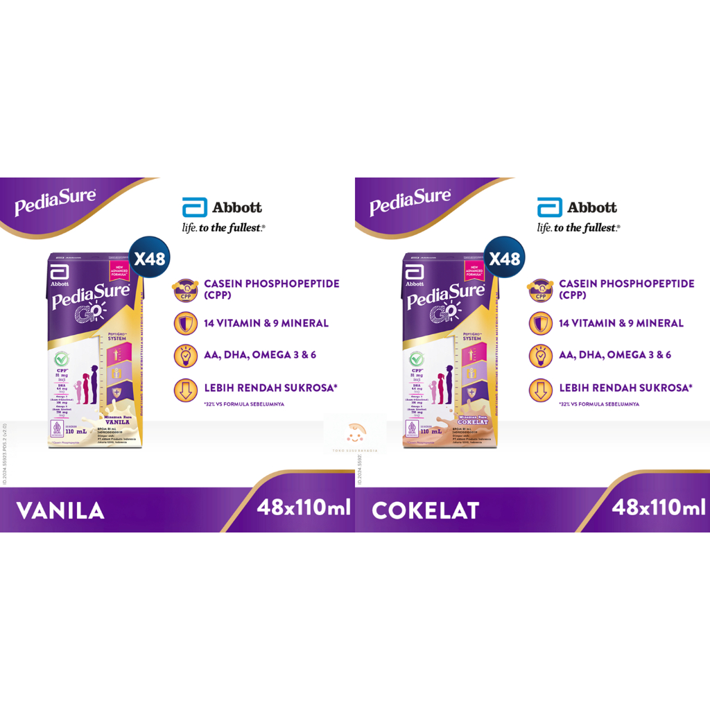 

PediaSure Go! Vanilla/Madu 110ml x 48 pcs (1 Karton)