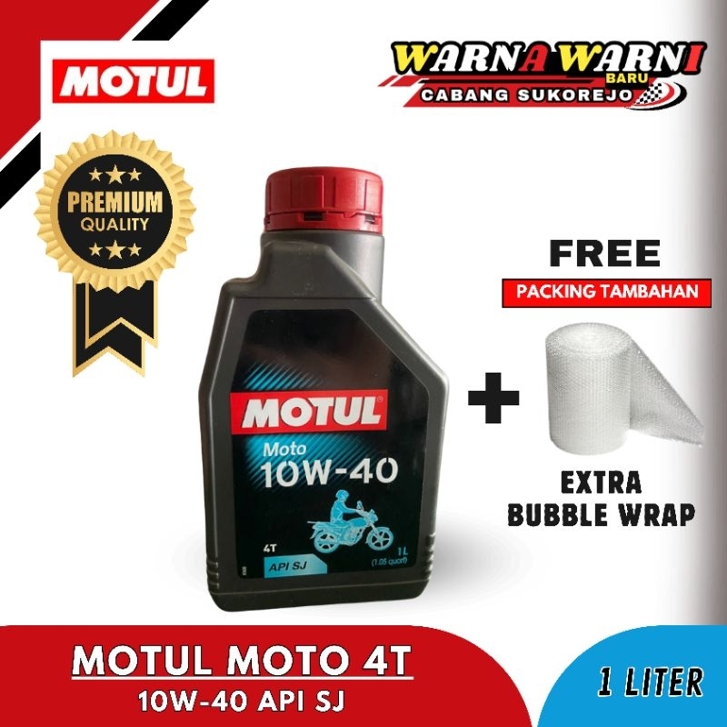 MOTUL MOTO 4T 10W40 1L - OLI API SJ ORIGINAL 100%