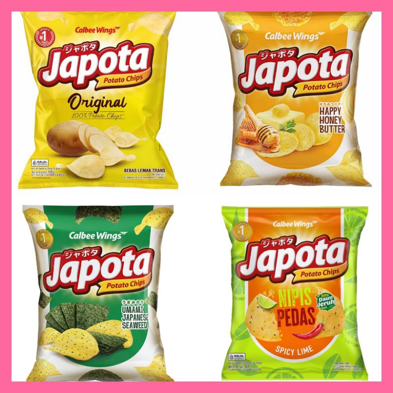

japota keripik kentang Snack potato chips seaweed nipis honey sapi 68gr