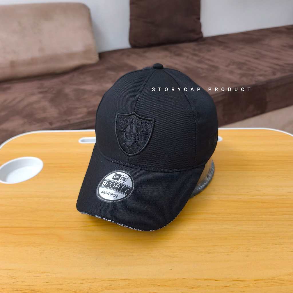TOPI BASEBALL DISTRO LOGO RAIDERS - TOPI BASEBALL PRIA WANITA WARNA HITAM Raiders FullBlack