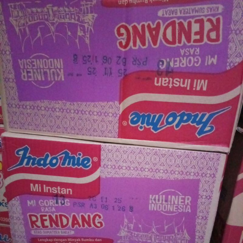 

Indomie Goreng Rendang satu karton