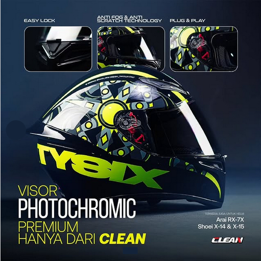 Visor AGV for K5 K1 K1S Photochromic, Iridium - Kaca Helm AGV by Clean GMA AGV