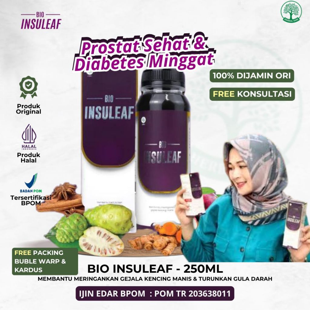 BIO INSULEAF Obat Diabetes ORI 100% - Official Store Partner - Herbal Cair Gula Darah Original