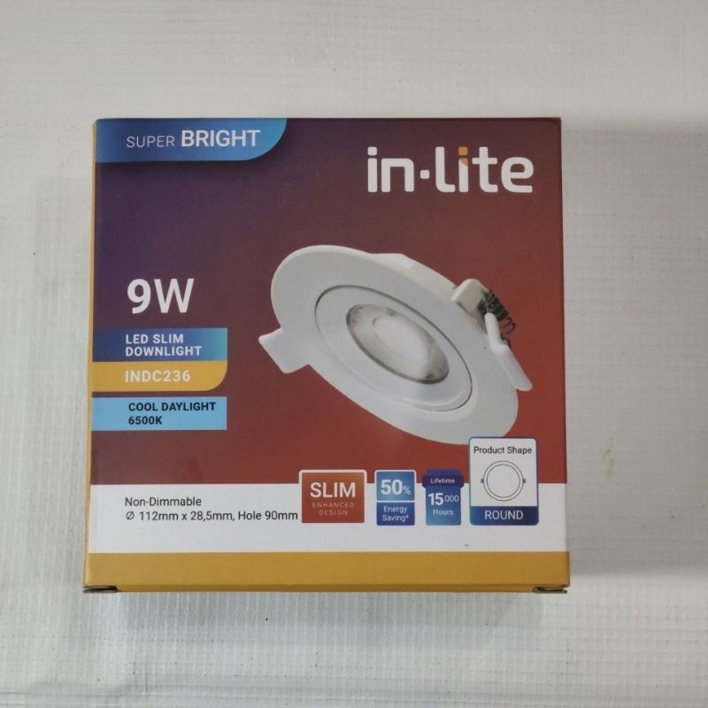 Lampu SLIM DOWNLIGHT in-Lite 9 Watt