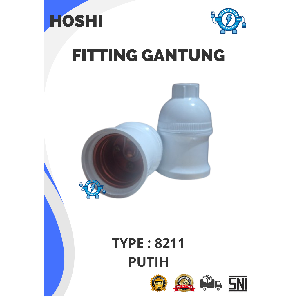 FITTING GANTUNG HOSHI 8211 PUTIH