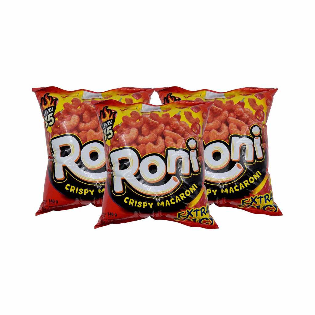 

3Pcs Roni Macaroni Extra Spicy Lv15 130 Gram