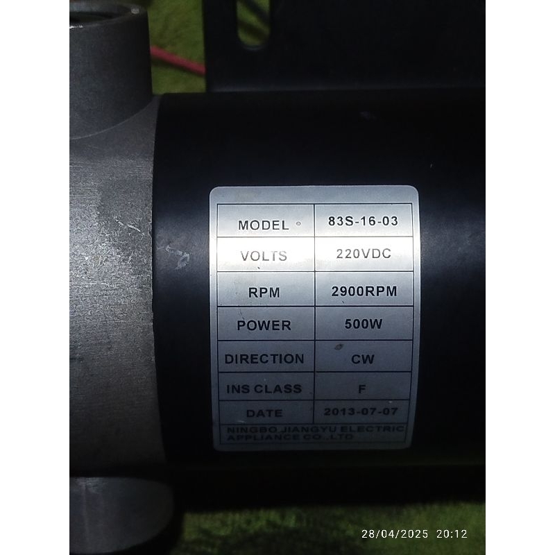 motor/dinamo ex treadmill 230 v DC 500 watt