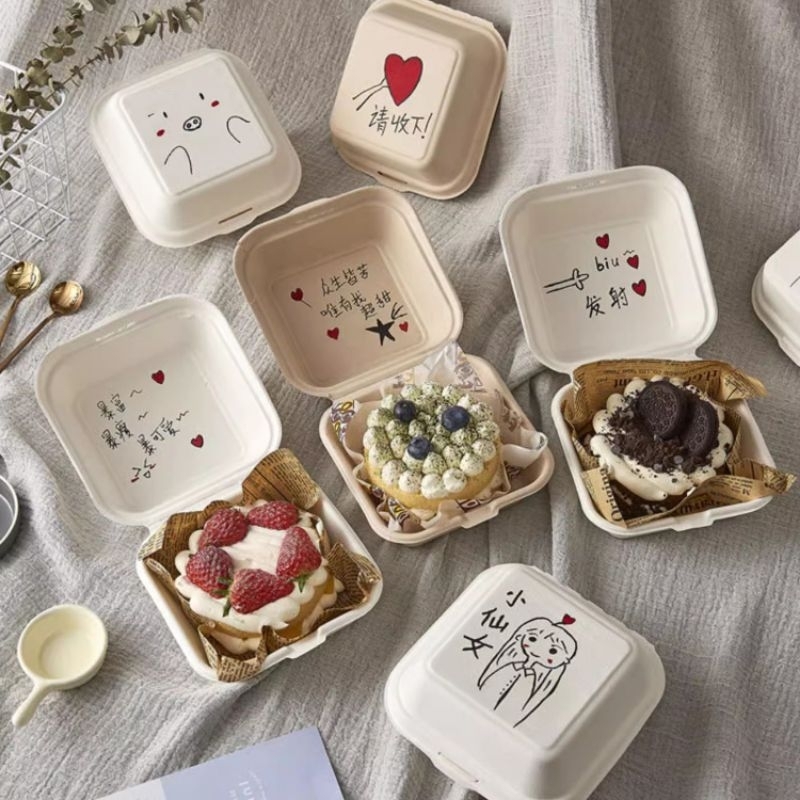 bento box coklat isi 10 pcs / box kue bento / bagase bento box