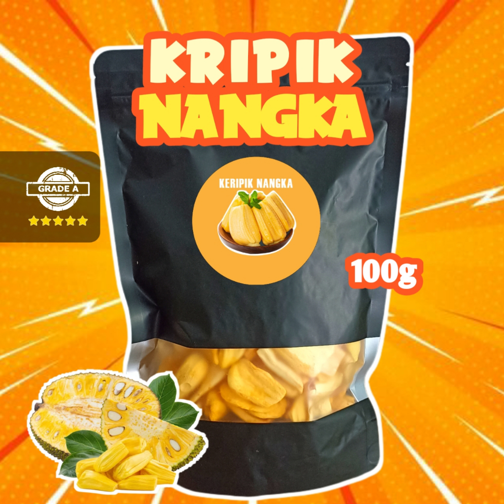 

KERIPIK BUAH NANGKA 100 GRAM GRADE A SNACK KUALITAS PREMIUM CEMILAN BUAH MANGGA NANAS NANGKA SALAK