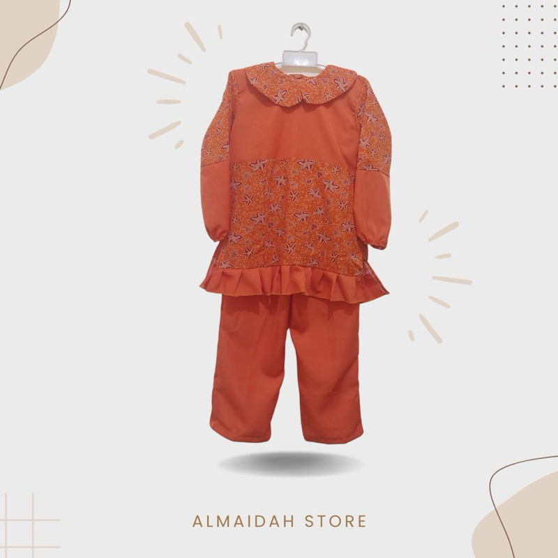 Seragam Batik Anak TK/PAUD|Busana Muslim Batik Anak
