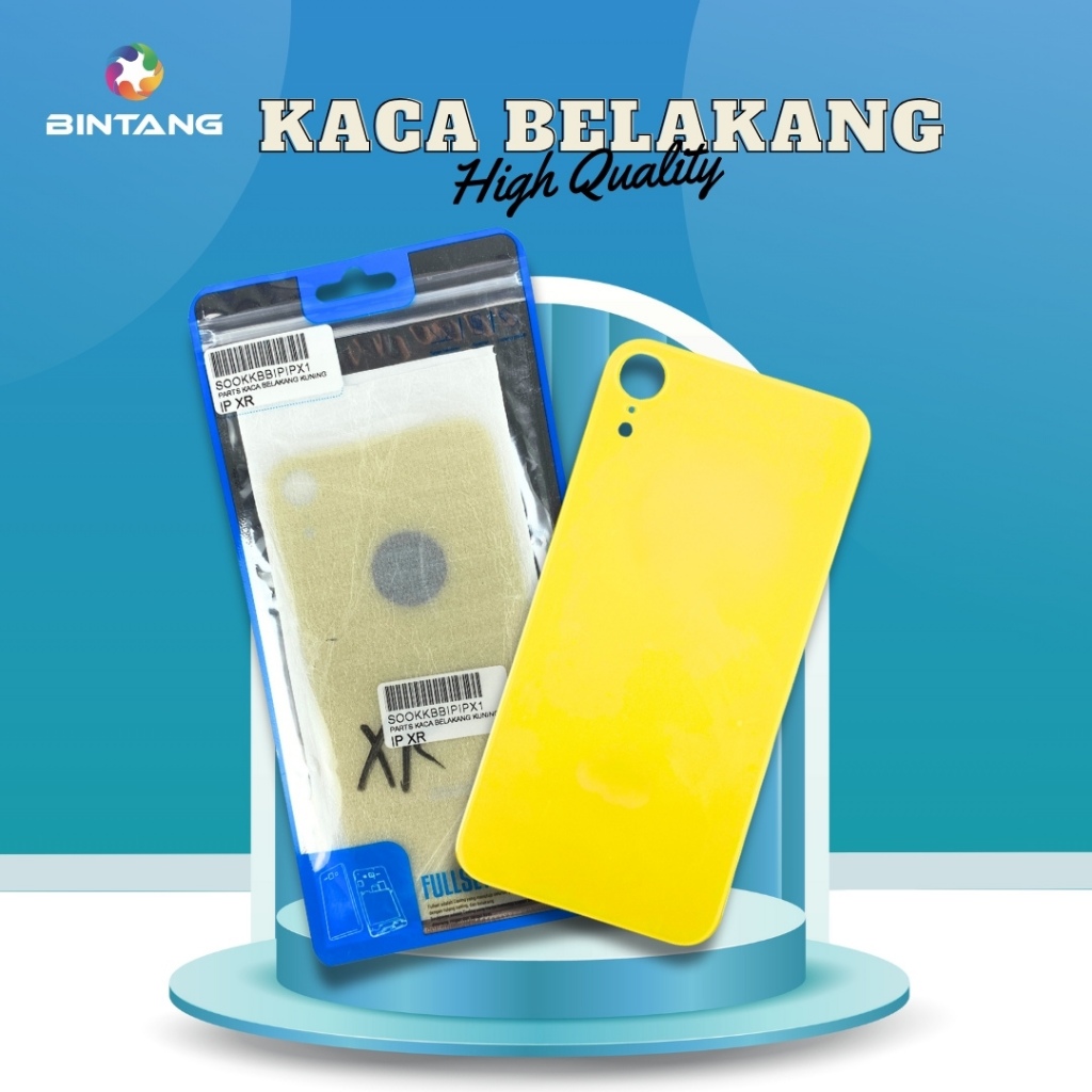 BACK COVER/BACK DOOR/BACK GLASS/BACK HOUSING/PENUTUP BELAKANG KUNING IPHONE XR