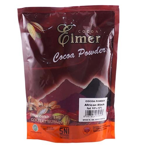 

ELMER COCOA POWDER AF. BLACK 10-12% 1 KG | Cokelat Bubuk Warna Hitam | Coklat Bubuk Premium