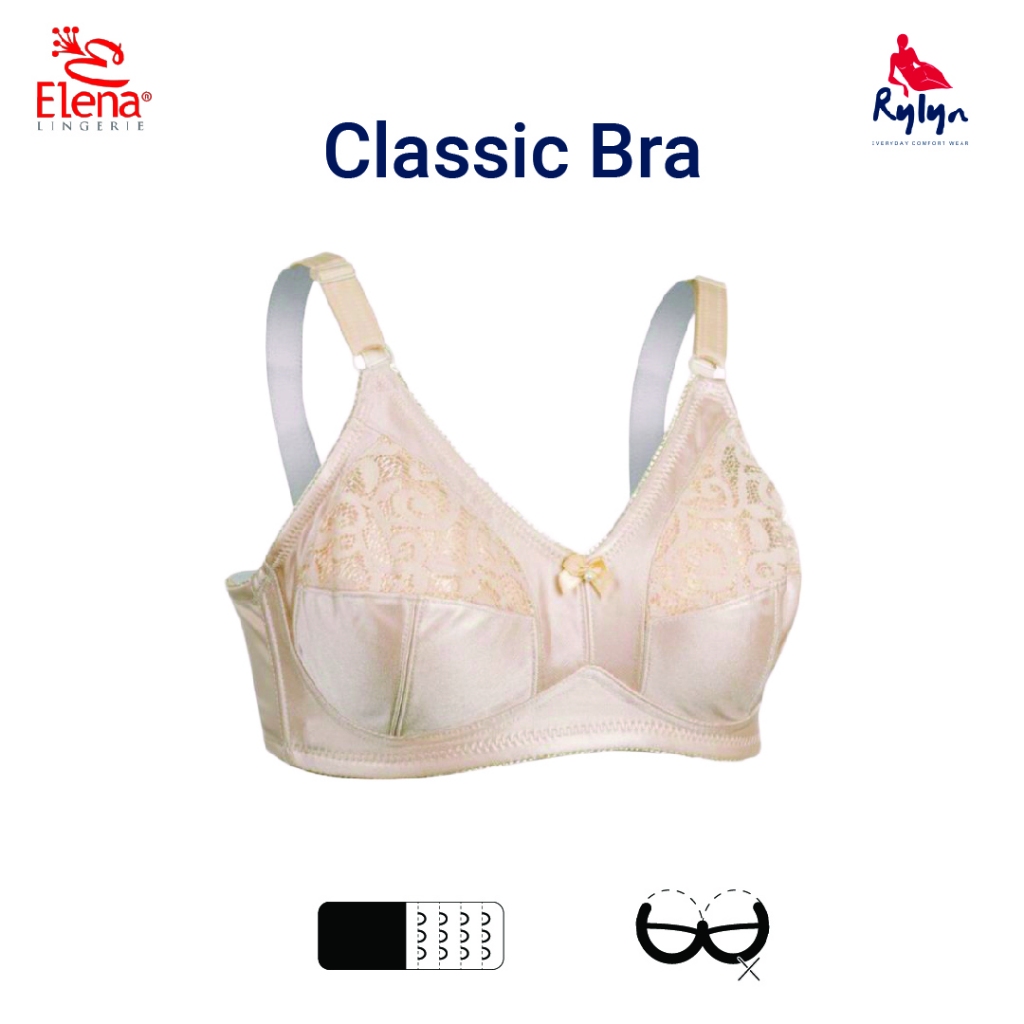 Elena Bra Tanpa Kawat Busa Tipis - Unwired Bra Wanita 34B-40B  ( E 23513 )