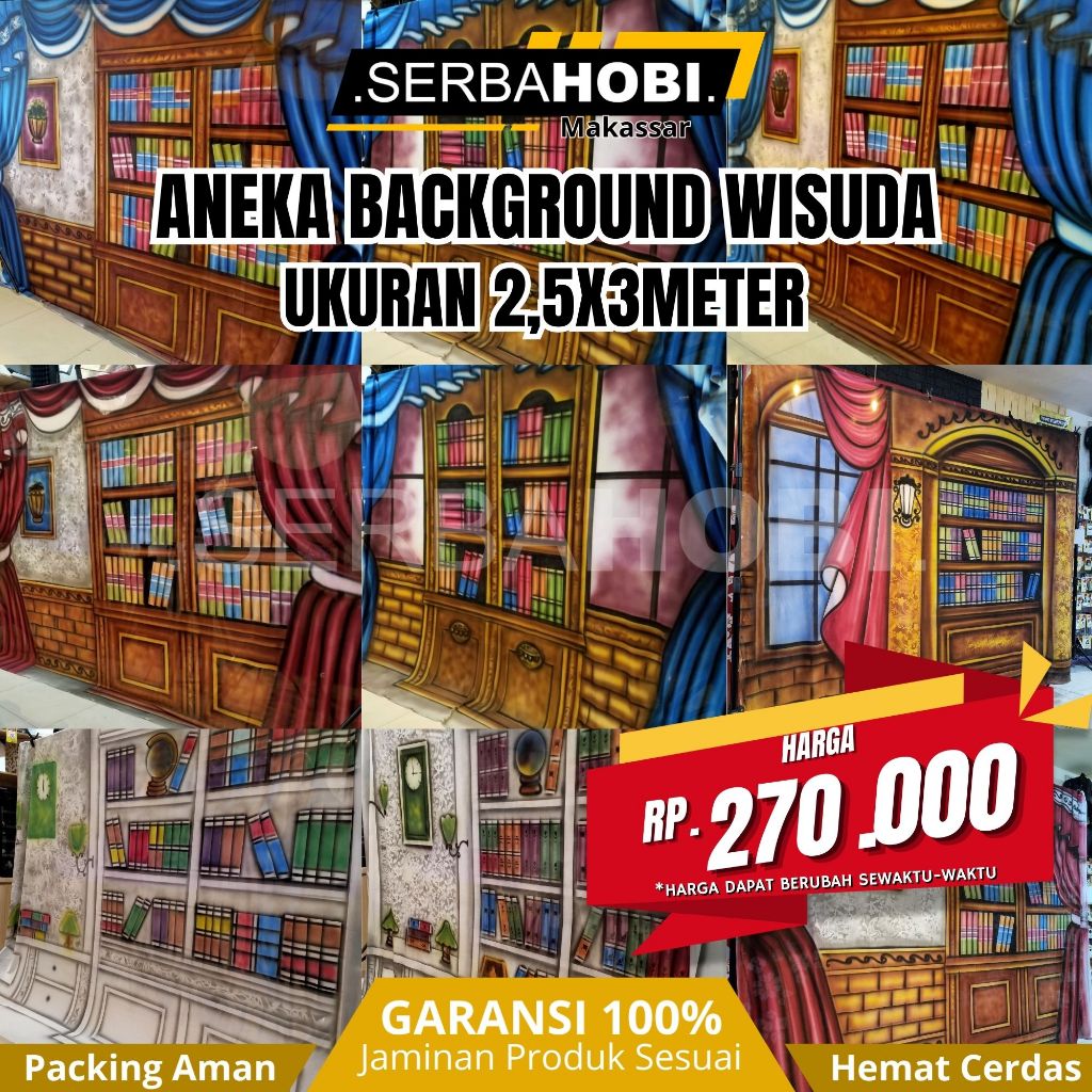 Background Wisuda Kain 2,5x3 Meter | Backdrop Studio Foto