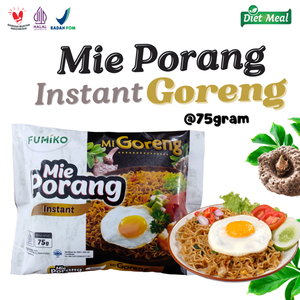 

Mie PORANG instan FUMIKO Goreng NON MSG (Hitam)