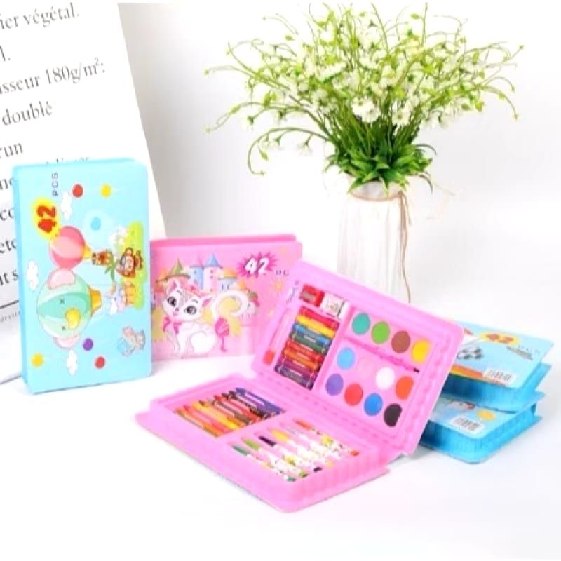 

CRAYON SET ISI 42PCS / alat melukis mewarnai menggambar/ perlengkapan mewarnai anak