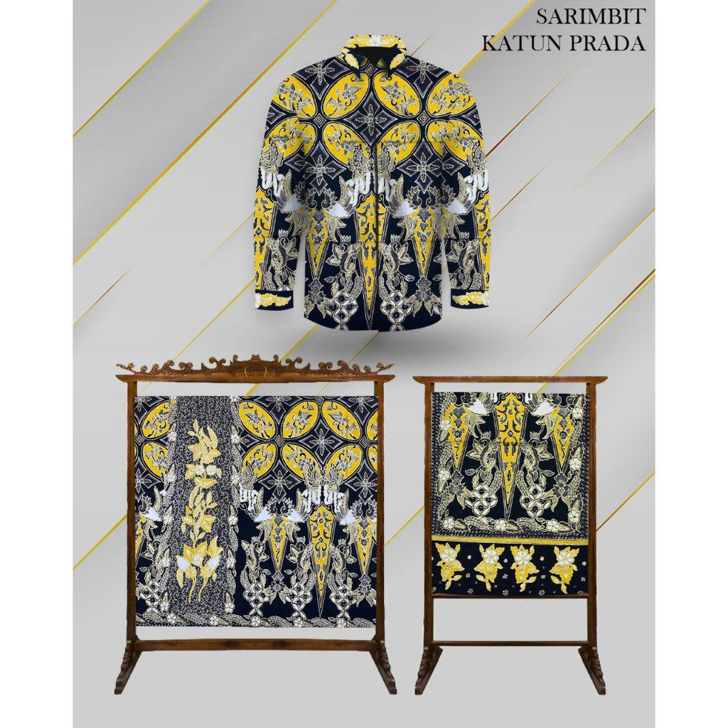 Kain Sarimbit  Batik Tulis katun Prada emas  Sarimbit couple batik tulis 3 in 1 sarimbit