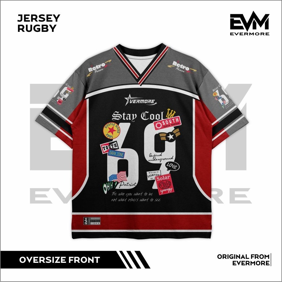 JERSEY RUGBY RETRO FUSION  EVM SPORTWEAR NEW ARRIVAL