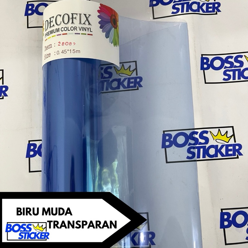 Sticker Biru Muda Transparant - Stiker Hybrid Biru Muda Transparan - Skotlet Biru Muda Transparan He