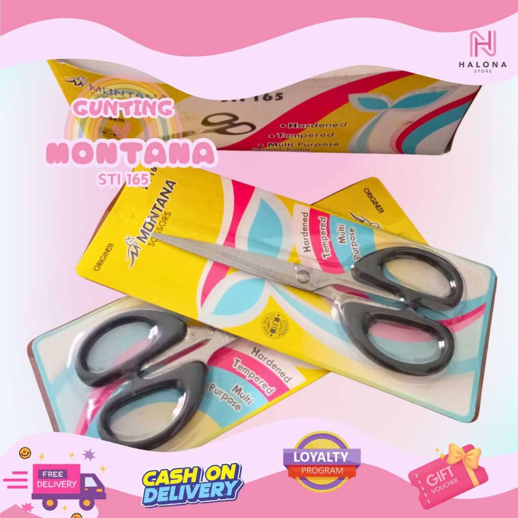 

Gunting Montana STI-165 – Gunting Serbaguna 16.5 cm untuk Kertas dan Kain