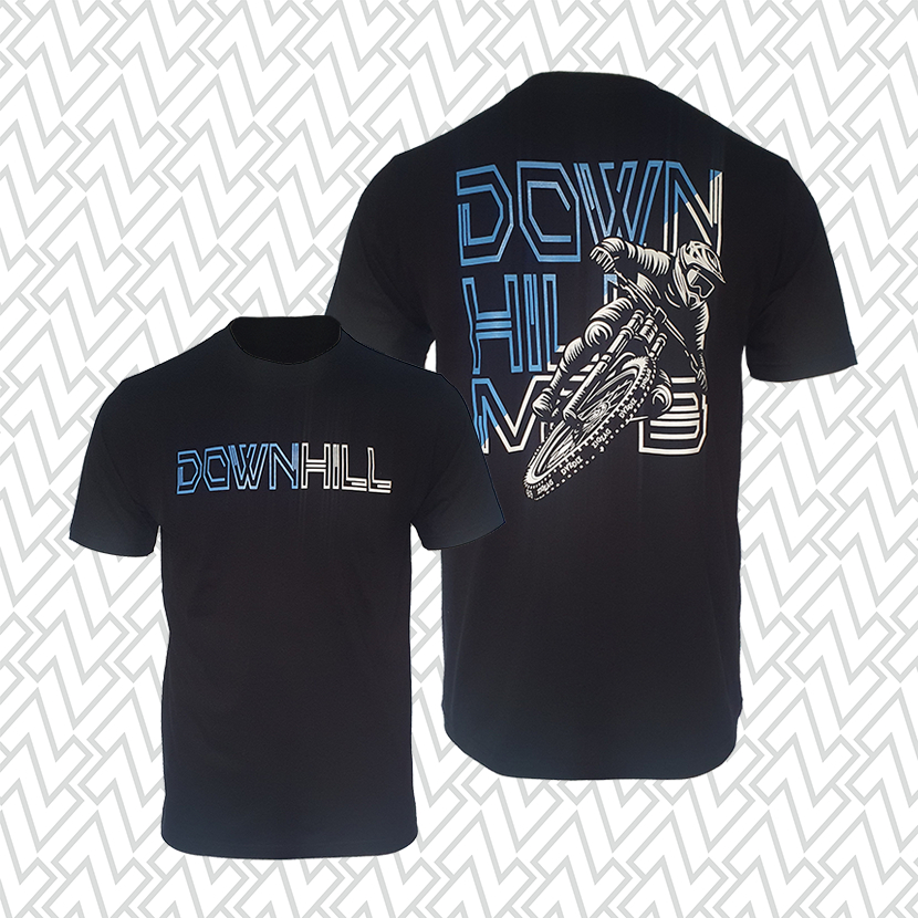 Premium Tshirt ZZ Kaos MTB Downhill zigzag Katun Combed 24sjetblack