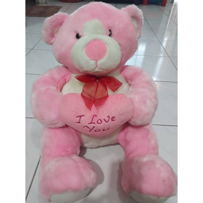 Boneka Beruang/Teddy Bear Besar Pink I Love You