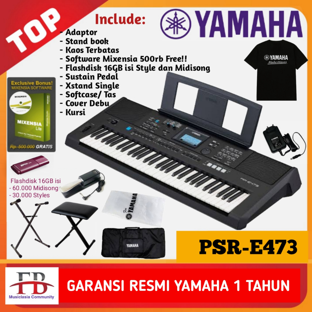 Keyboard Yamaha PSR E 473  / PSRE473 / E473 / PSRE 473 / PSR E473 Original PSR473  PSR 473