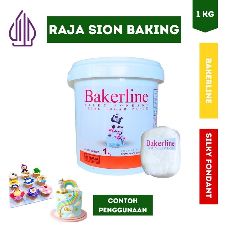 

Bakerline Silky Fondant White ( Hard ) 1 Kg ORIGINAL PAIL